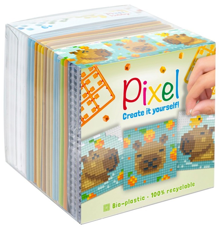 Set de 3 mozaicuri Pixelhobby - Capibara, cu pixeli Classic