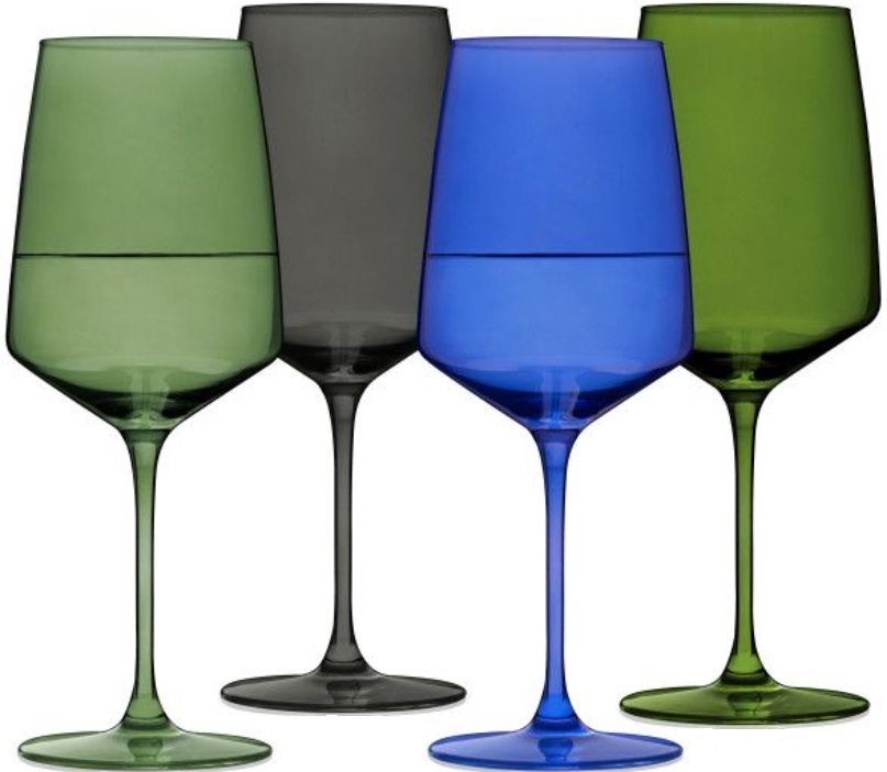 Set de 4 pahare de vin Viski - Nouveau, 650 ml, multicolor