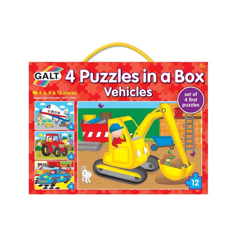 Set de 4 puzzle-uri Galt – Vehicule