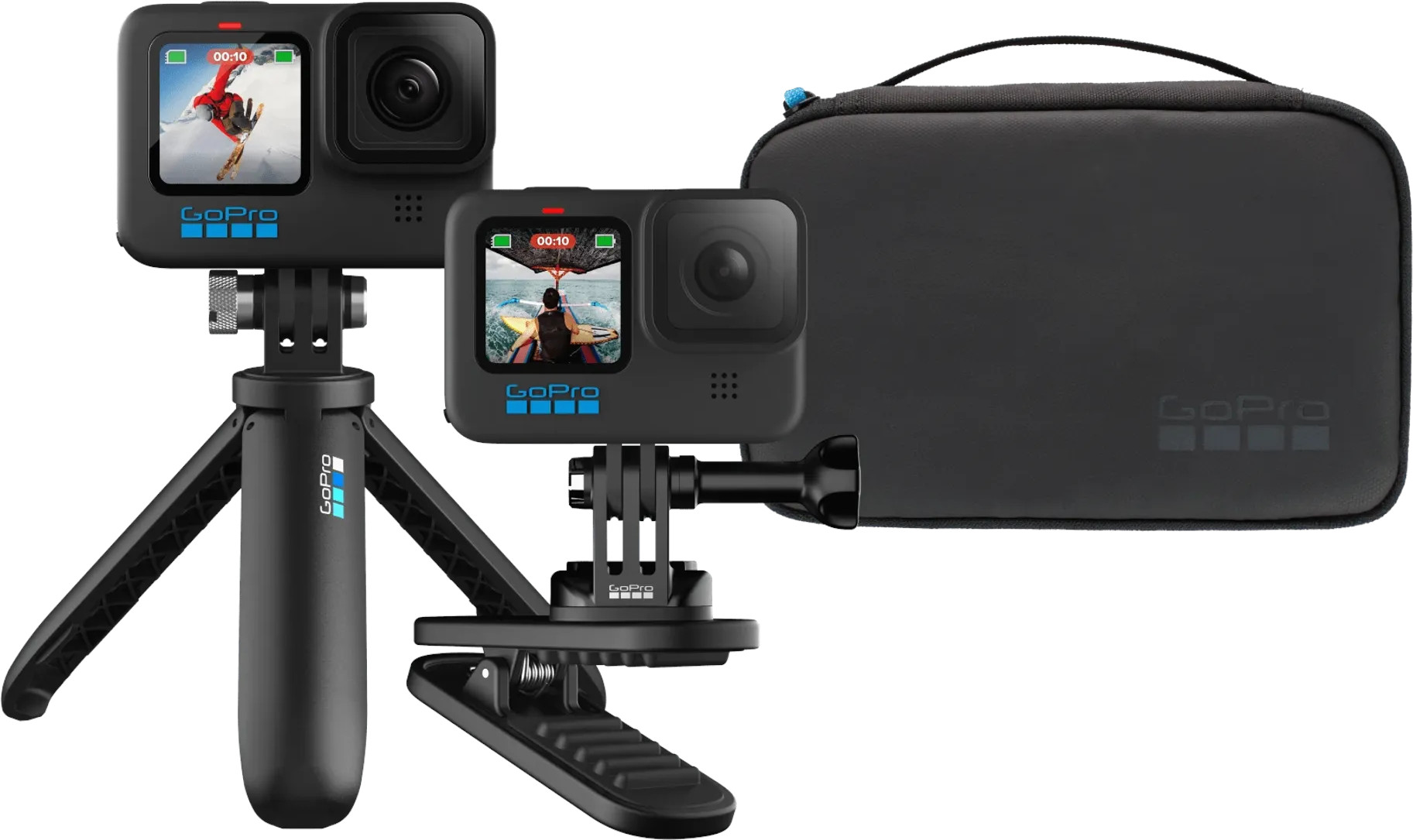 Set de doua accesorii GoPro - Travel Kit, pentru HERO8/9/10/11/12, negru