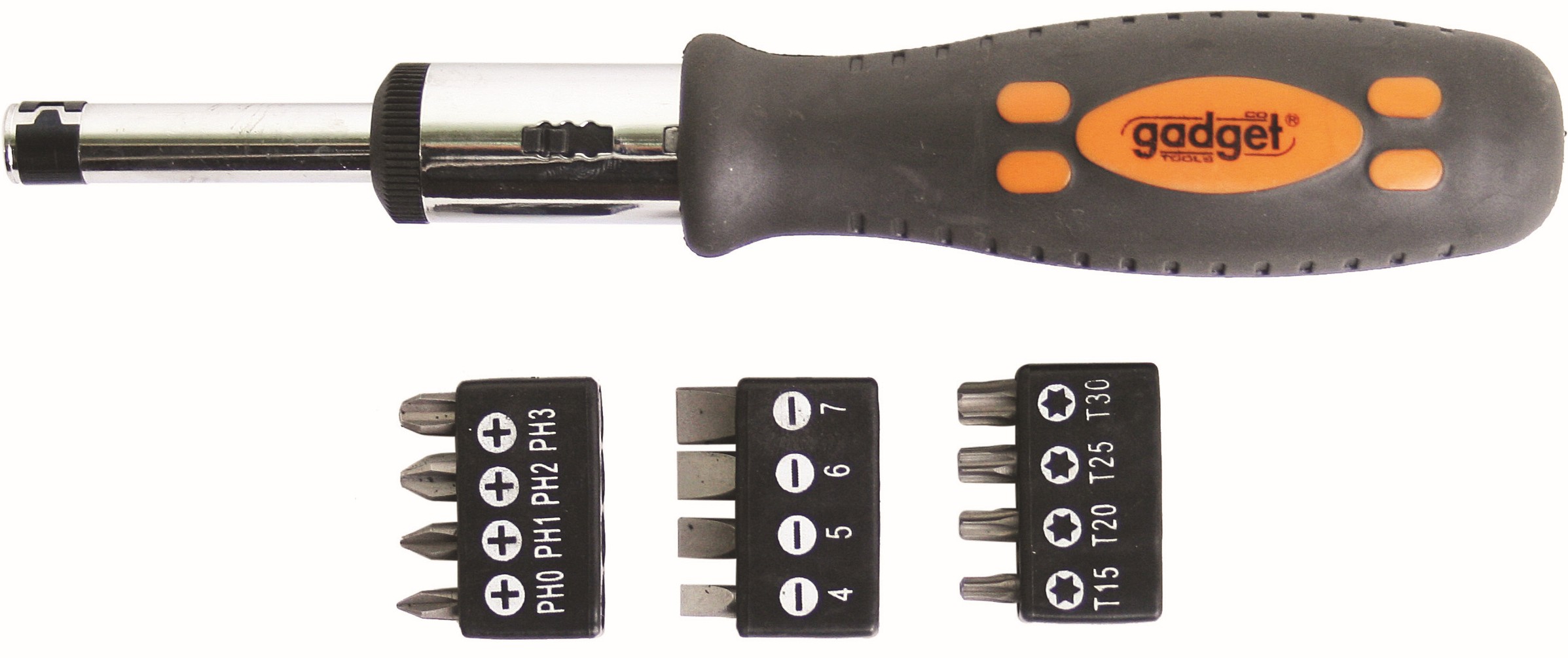 Set de biți de șurubelniță cu clichet Gadget - 13 piese