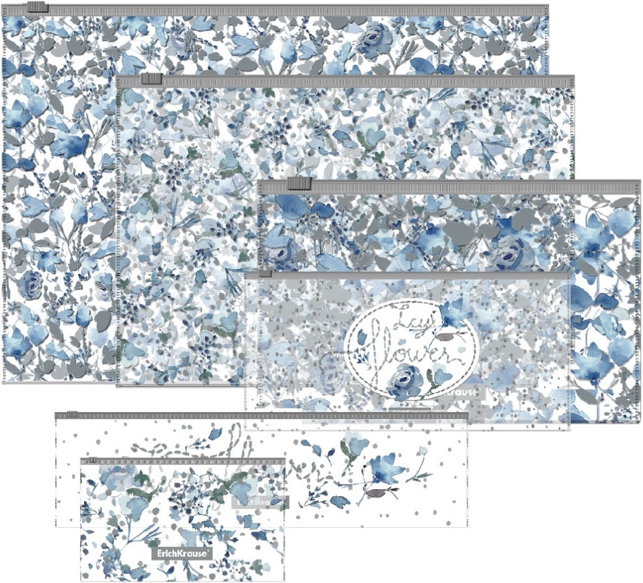Set de dosare Erich Krause Frozen Beauty, 6 bucăți, dimensiuni diferite