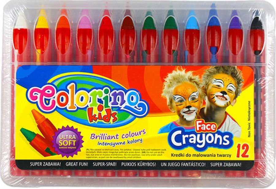 Set pasteluri pentru față Colorino Kids - 12 culori
