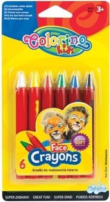 Set pasteluri pentru față Colorino Kids - 6 culori