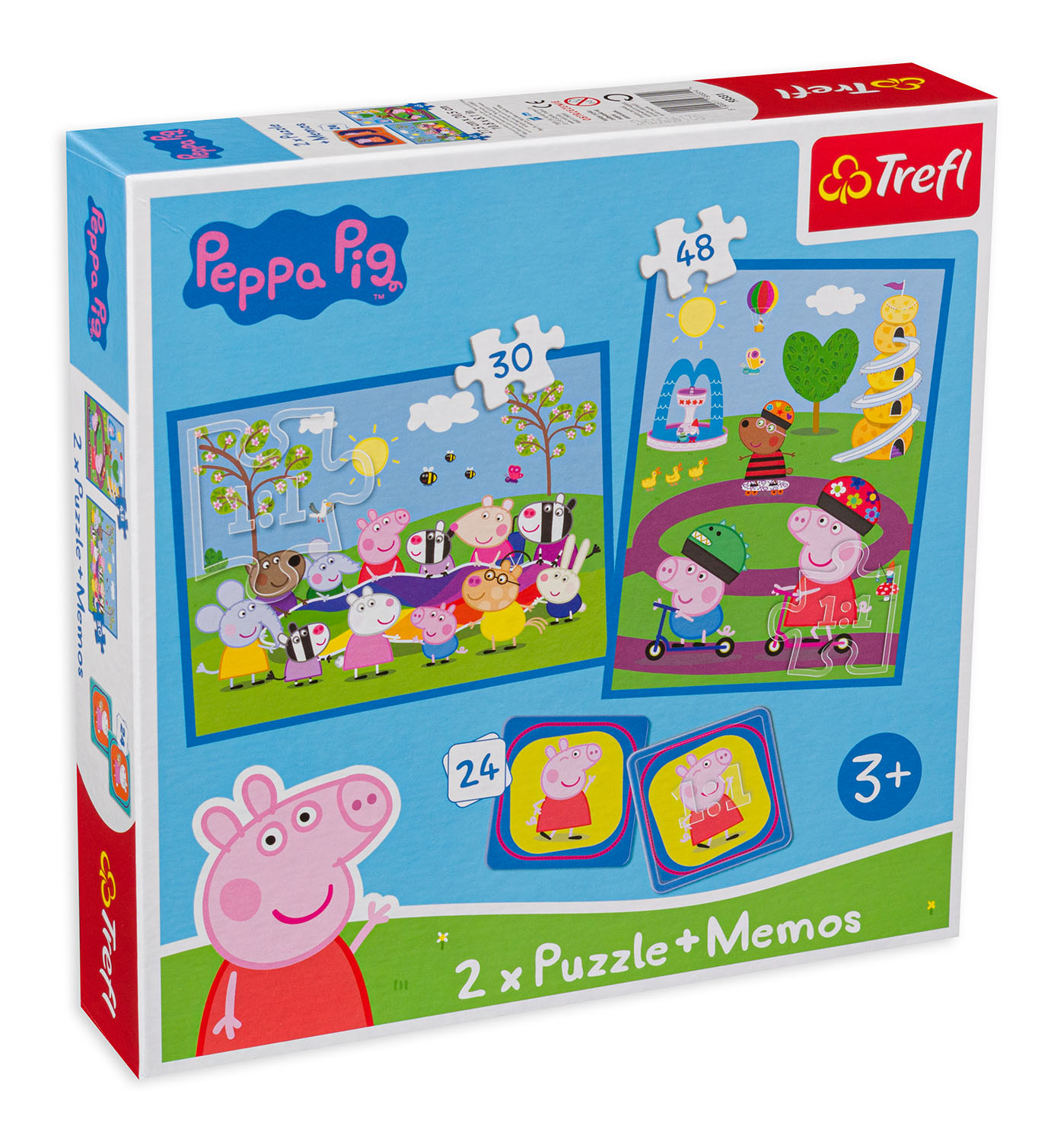 Puzzle 2 in 1: Memo Peppa Pig. Momentele fericite - imagine 2