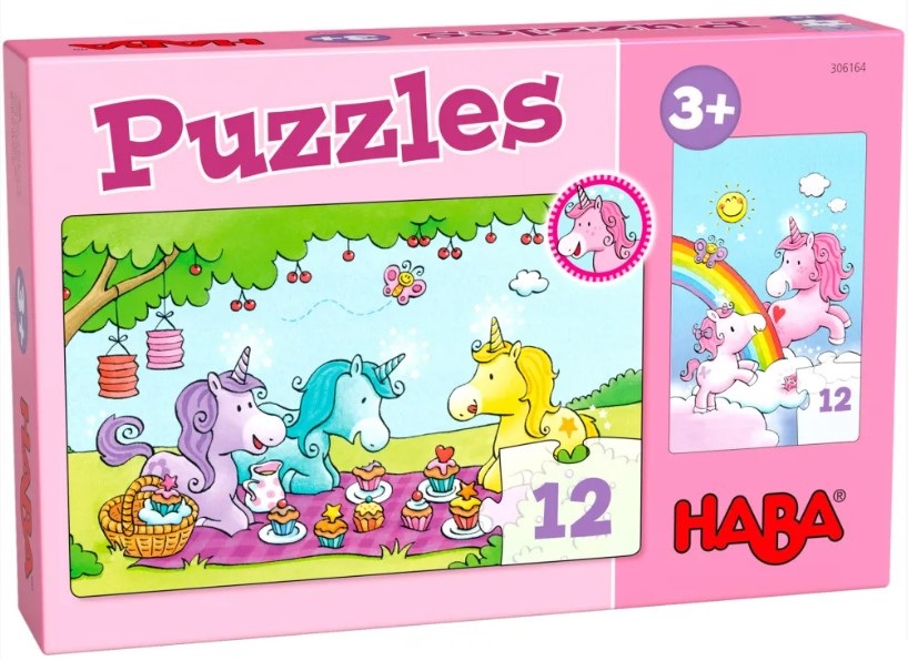 Haba Set de puzzle - Unicorns, 2 piese