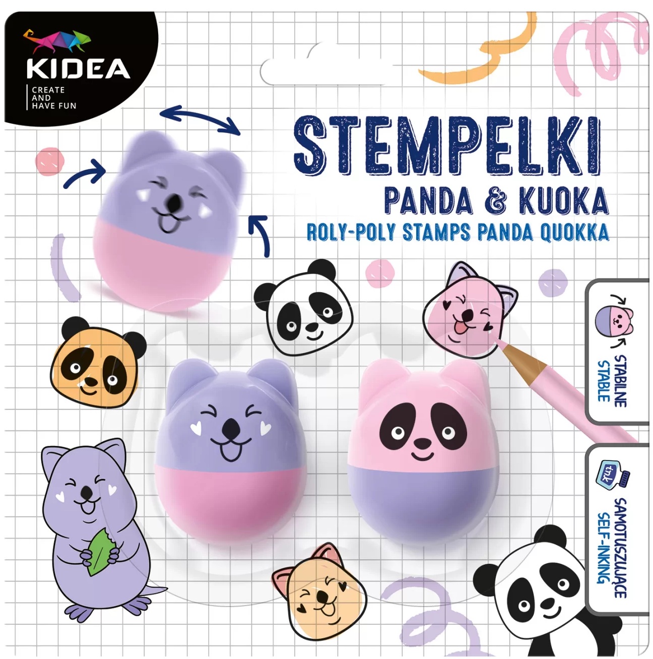 Set ștampile Kidea - Panda, 2 buc