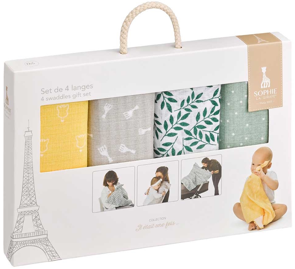 Set scutece Sophie la Girafe, multicolor, 4 buc.