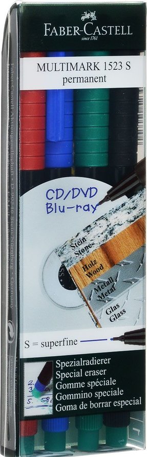 Set linere permanente Faber-Castell Multimark - 4 culoti, S