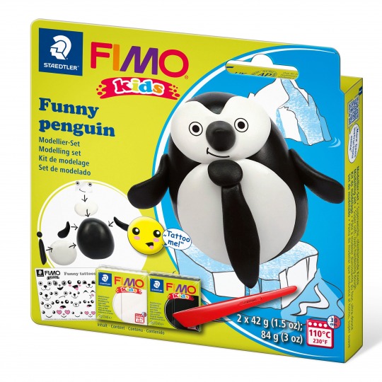 Set de lut polimeric Staedtler Fimo Kids - Penguin