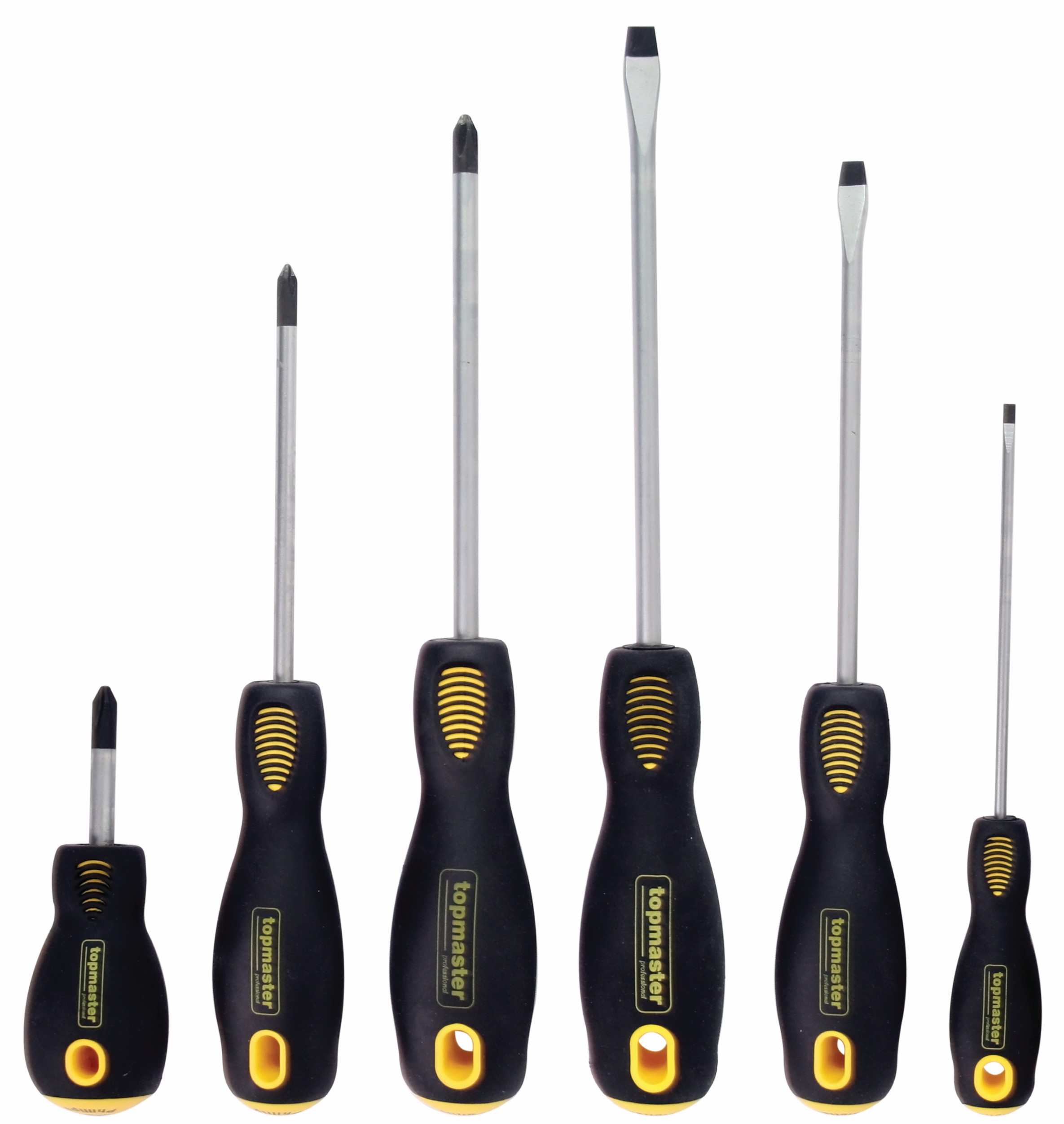 Set de șurubelnițe drepte și în cruce Top Master - SVCM, 6 buc
