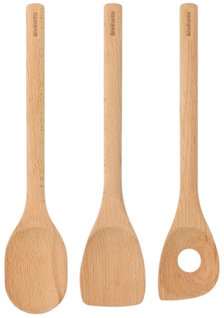 Set de ustensile de gătit Brabantia - Profile Wooden, 3 piese