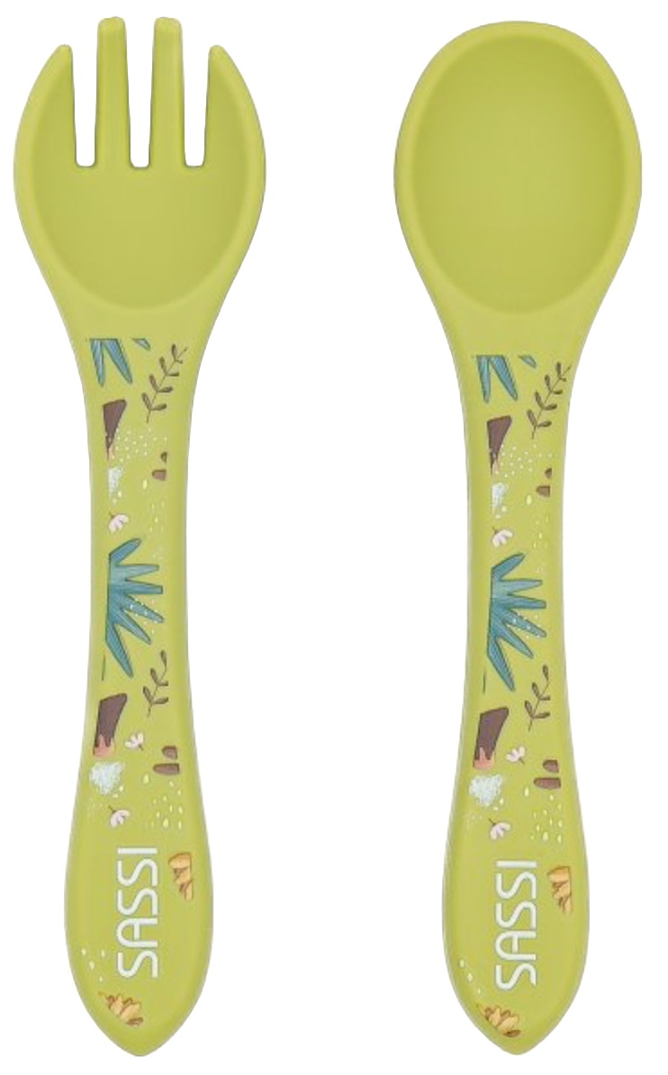 Set de tacâmuri  Sassi - Cracky The Dinosaur, verde