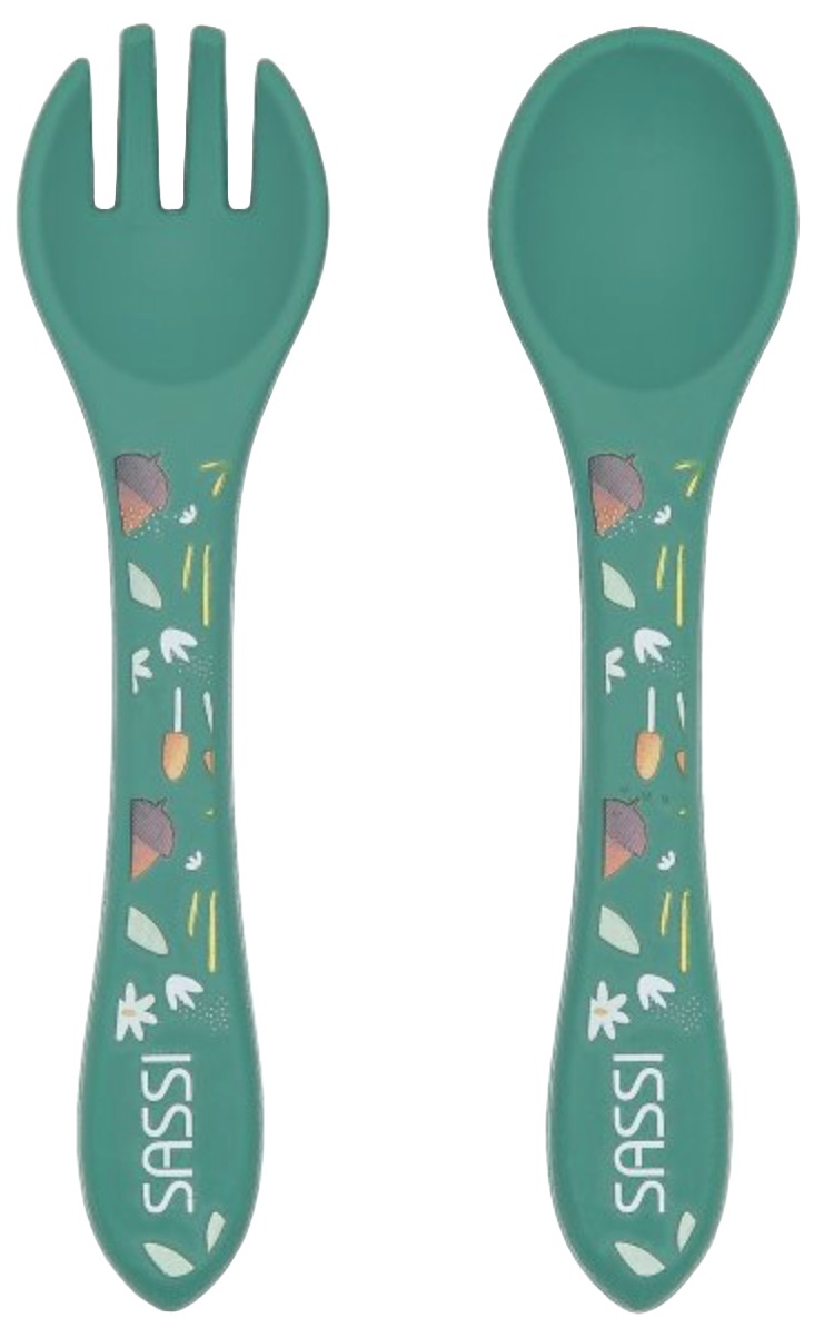 Set de tacâmuri  Sassi - Crunchy The Fox, verde