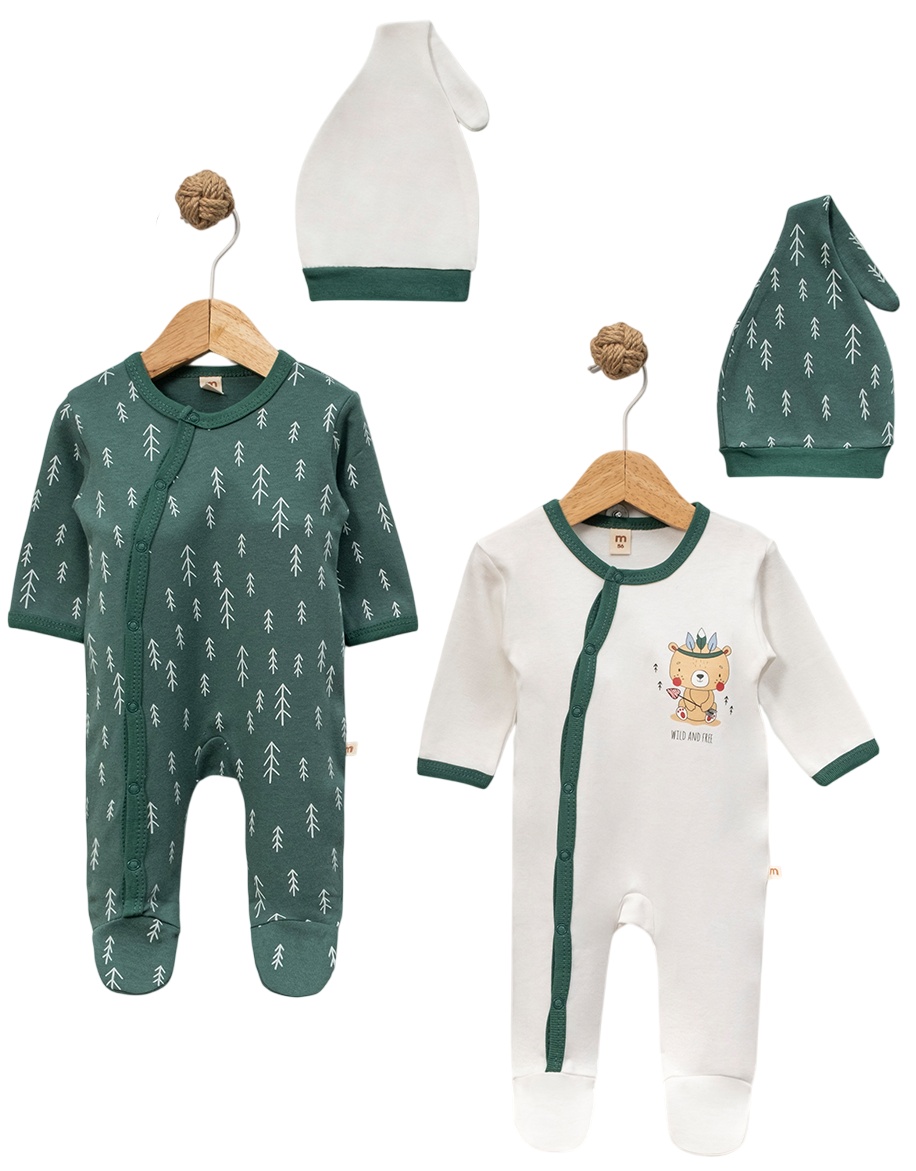 Set de salopete tip romper Minisse - 3-6 luni, Boho