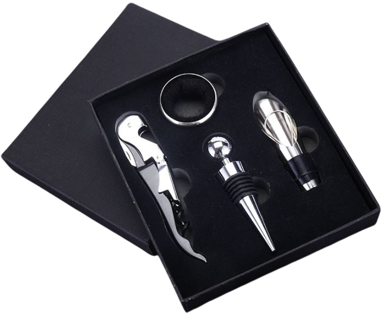 Set de accesorii pentru vin Morello - 4 piese, 16 х 14 x 3 cm