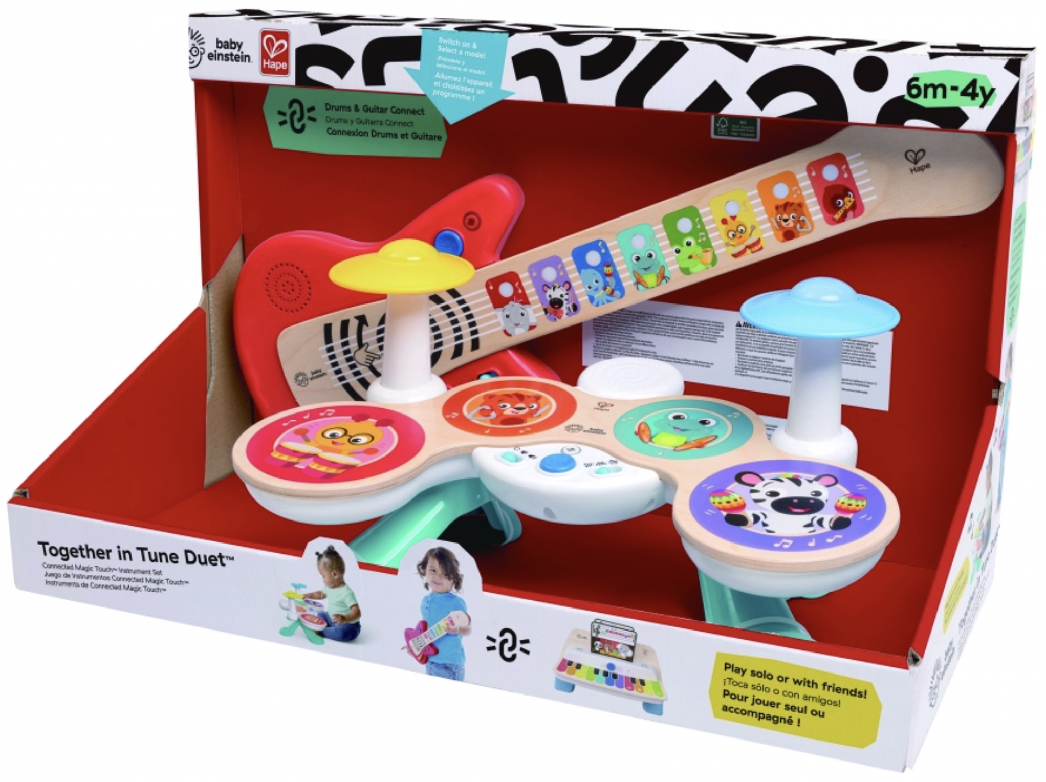 Set de jucării senzoriale Hape International - chitară și tobe