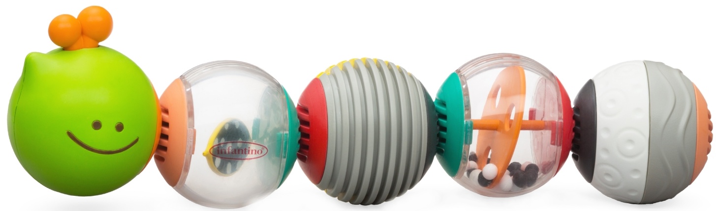 Set de mingi senzoriale Infantino - Caterpillar