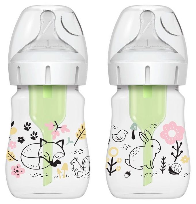 Set de biberoane Dr. Brown's Options+ - Anti-Colic, 150 ml, Pădure, 2 buc