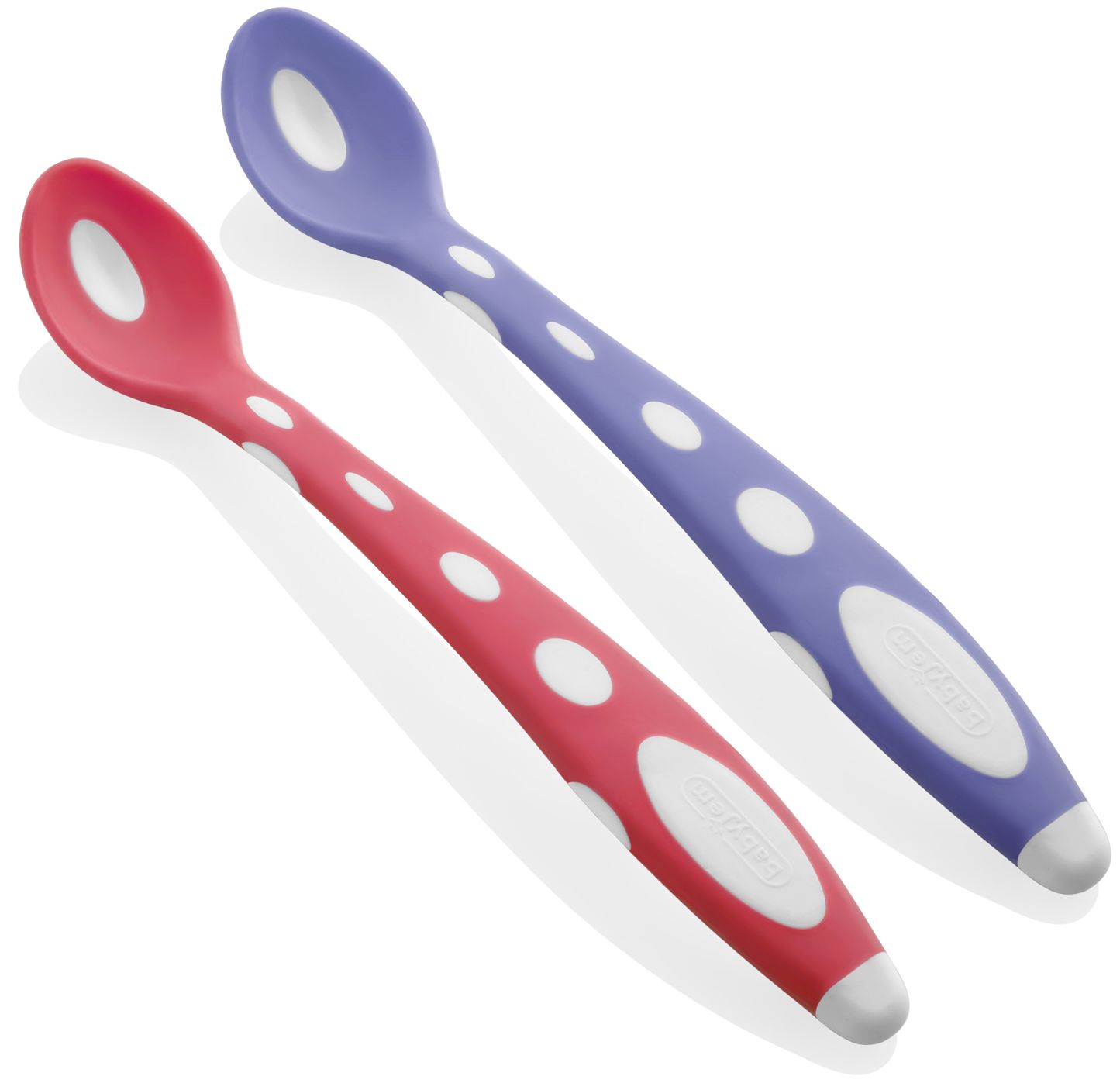 Set linguri din silicon BabyJem - Roz și mov