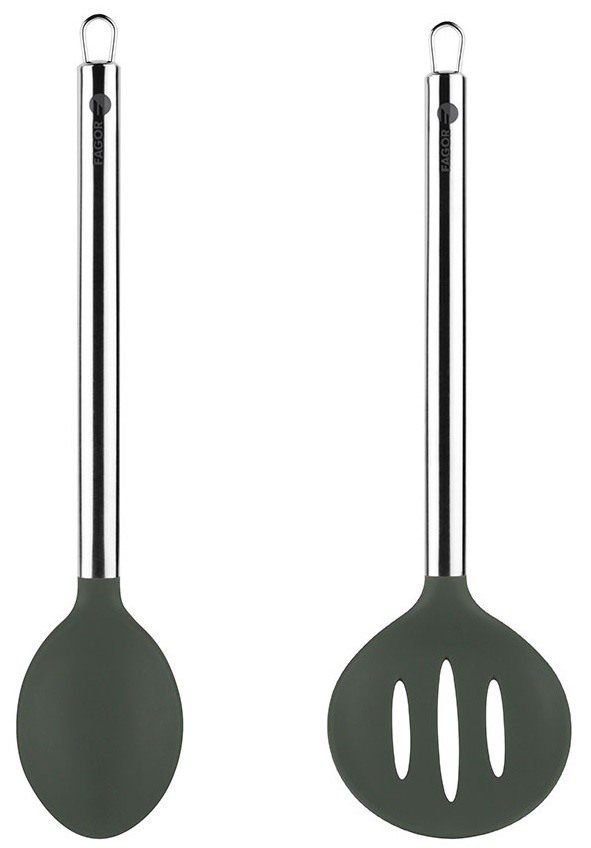 Set de tacâmuri din silicon Fagor - Melier, 2 bucăți, negru