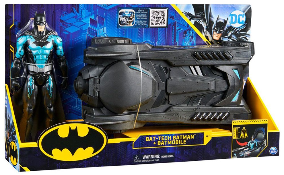 Set Spin Master DC Batman - Batmobil cu figurina Batman