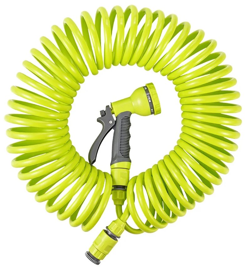 Set furtun spiral Herly – S-line, 15 m, cu pistol și conectori