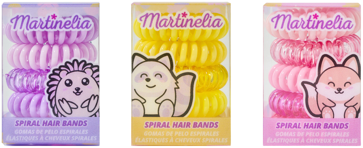 Set elastice de par spiralate Martinelia - 5 bucati, sortiment