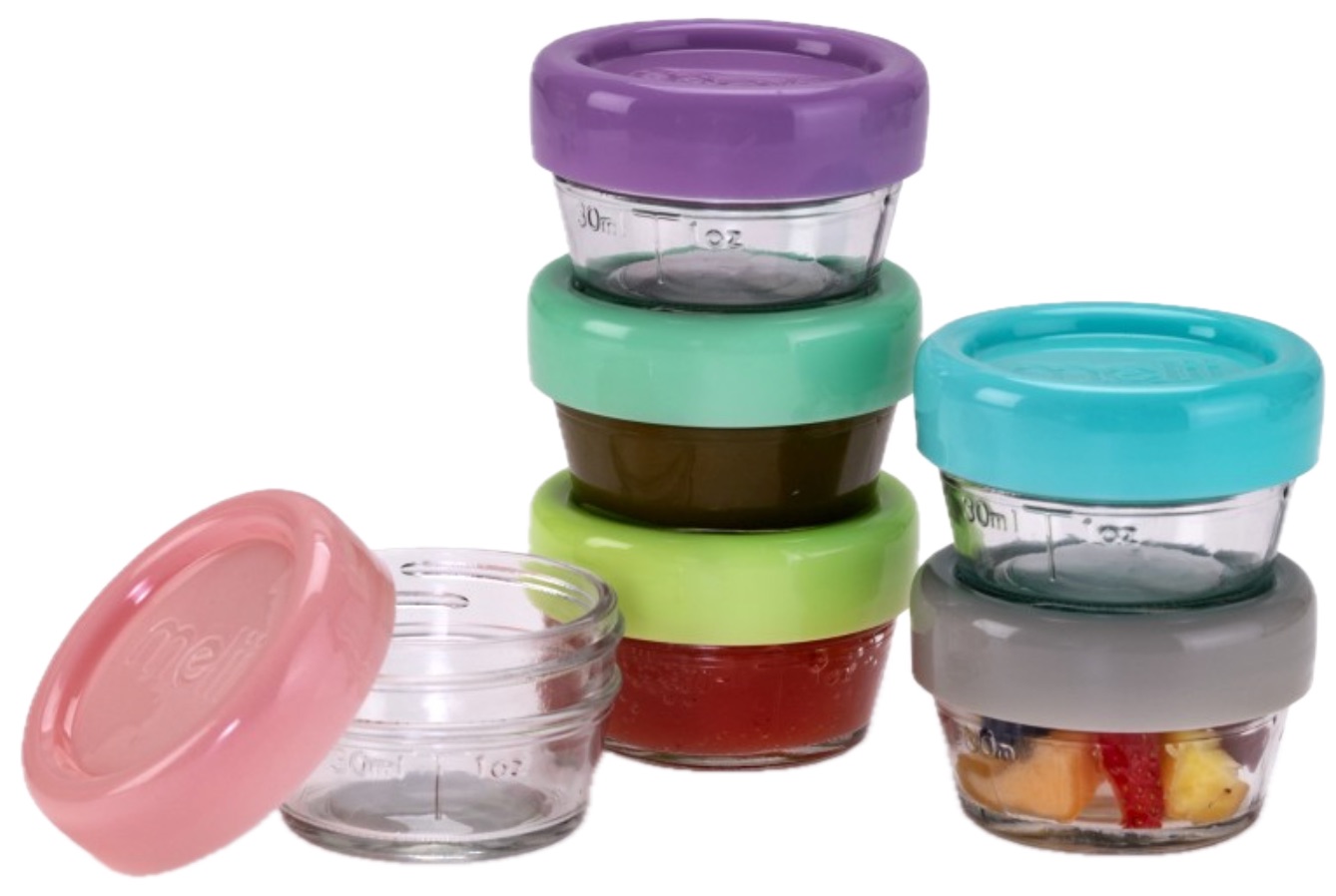 Set de boluri de sticlă cu capac Melii - Multicolor, 59 ml, 6 buc