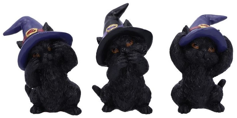 Set de statuete Nemesis Now Adult: Humor - Three Wise Familiars, 9 cm