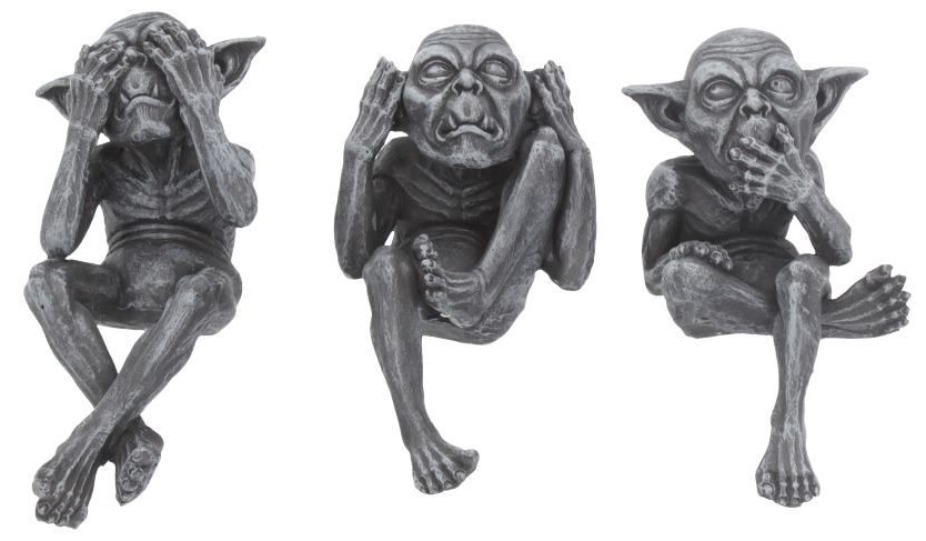 Set de statuete Nemesis Now Adult: Humor - Three Wise Goblins, 12 cm