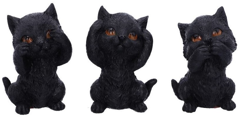 Set de statuete Nemesis Now Adult: Humor - Three Wise Kitties, 8 cm