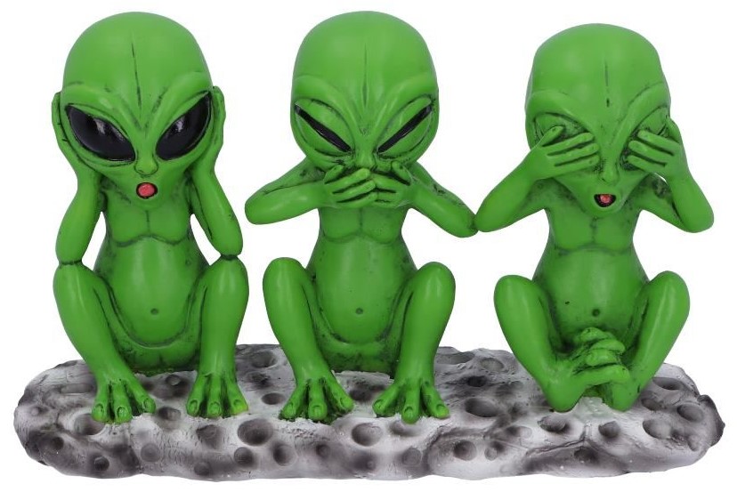 Set de statuete Nemesis Now Adult: Humor - Three Wise Martians, 16 cm