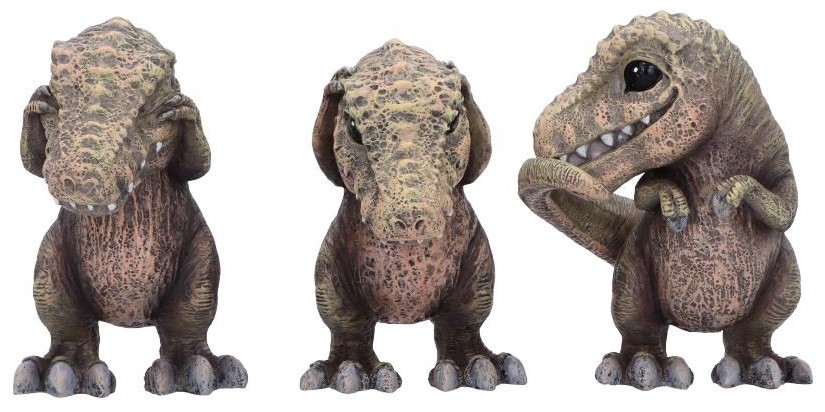 Set statuete Nemesis Now Adult: Humor - Three Wise T-Rex