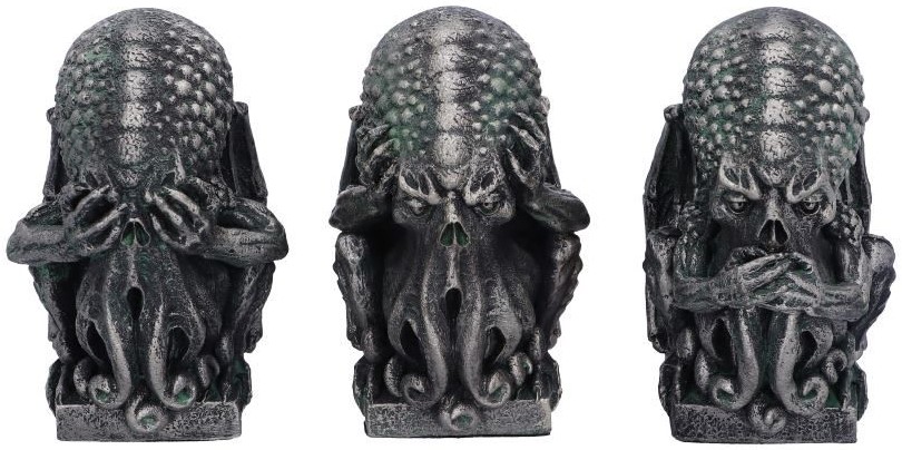 Set de statuete Nemesis Now Books: Cthulhu - Three Wise Cthulhu, 7 cm