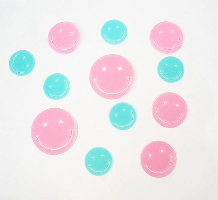 Set stickere Fandy - Fețe zâmbitoare, strălucind în întuneric, 12 buc