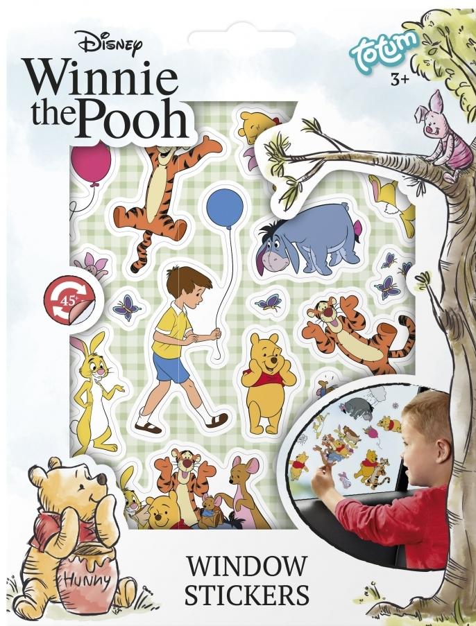 Set de stickere pentru sticlă Totum - Winnie the Pooh, 45 bucăți