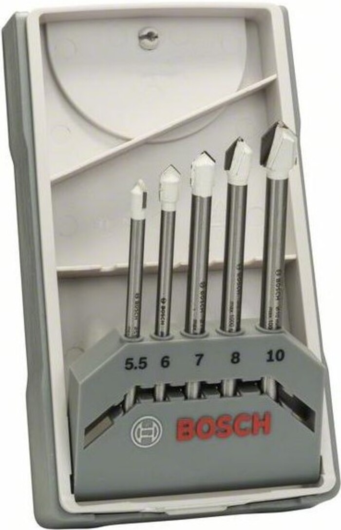 Set de burghie pentru faianță Bosch - CYL-9 Ceramic, 5 piese
