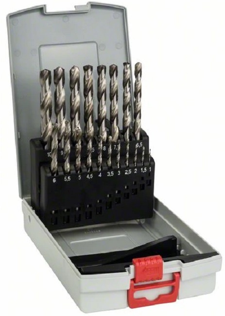 Set de burghie pentru metal Bosch - HSS-G, 19 piese