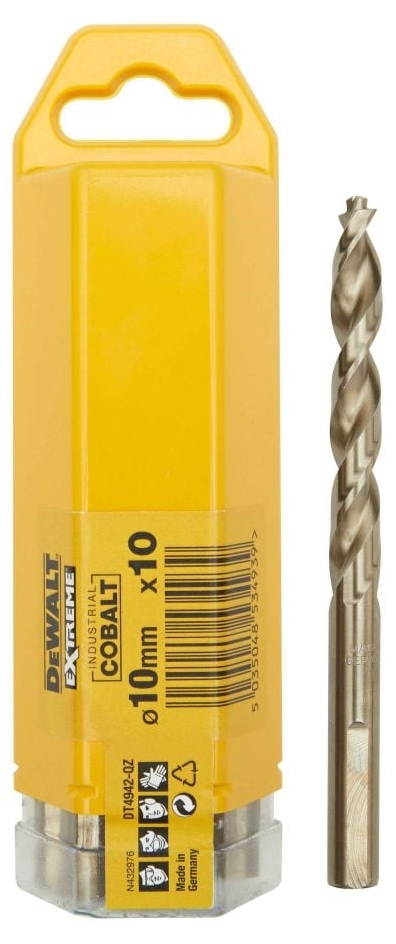 Set de burghie pentru metal  DeWALT - DT4942-QZ, 10x133 mm, 10 buc.