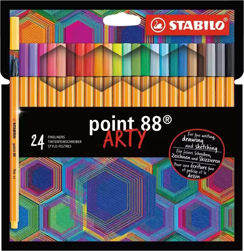 Set linere  Stabilo Arty - Point 88, 24 culori
