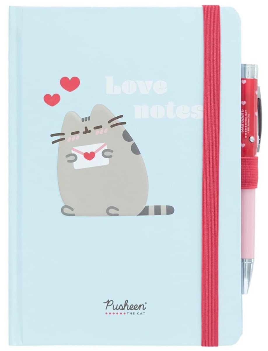 Set caiet cu pix Erik Animation: Pusheen - Pusheen, format A5