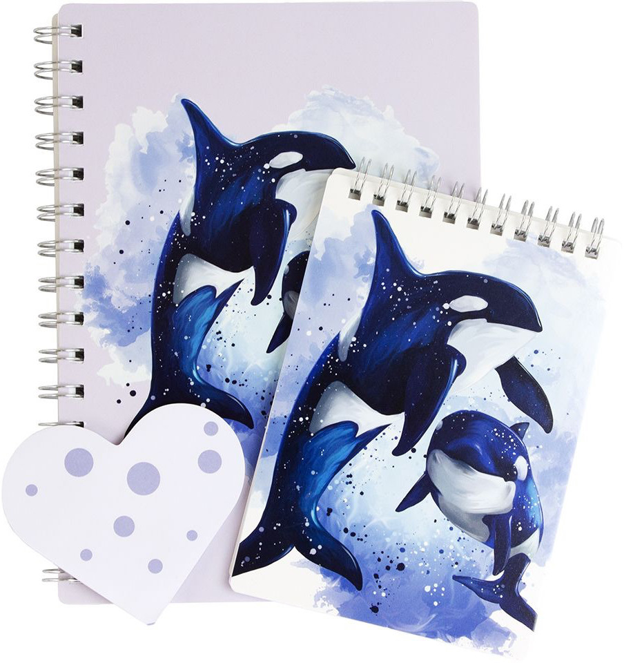 Set caiete Sense - Balenele, 3 piese