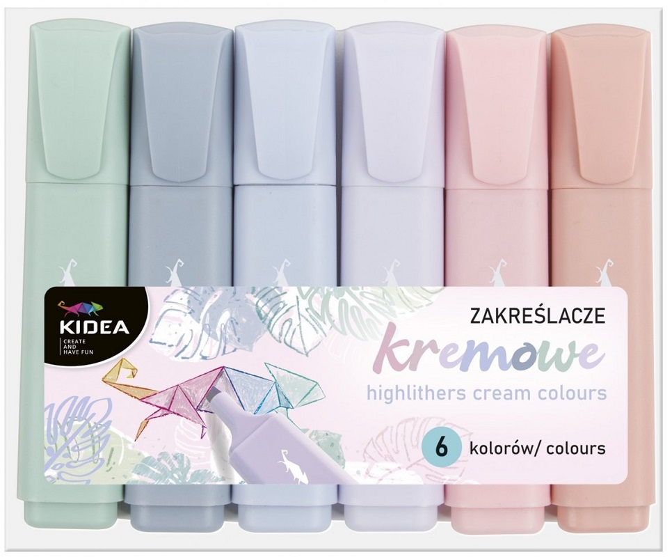 Set de markere de text Kidea - 6 bucăți