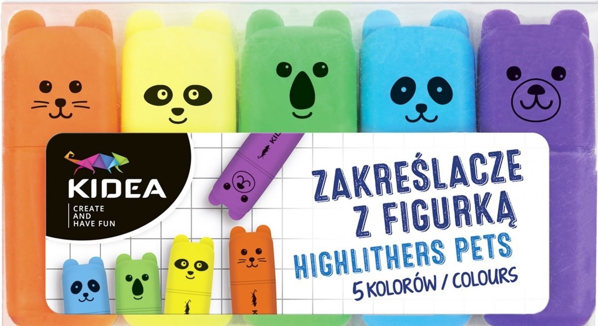 Marcator text Kidea - Animale, 5 buc.