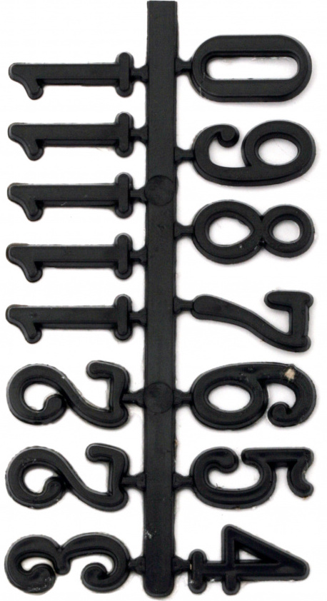 Set de numere pentru un ceas Em Art -Arabă, 1,6 cm, negru