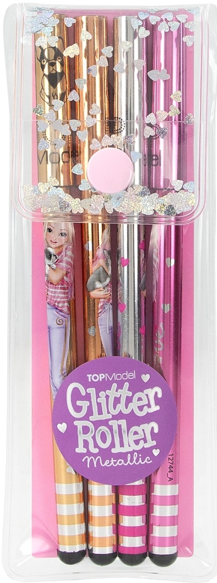 Set pixuri cu gel colorate Depesche TopModel - Metallic, 4 bucăți