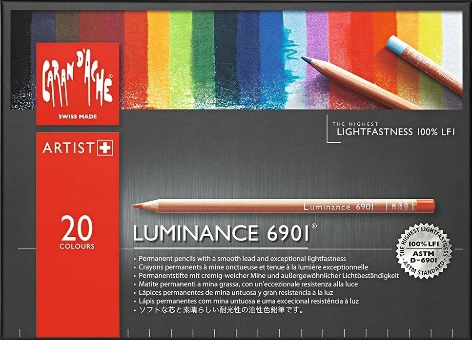 Set de creioane colorate Caran d'Ache Luminance 6901 - 20 de culori