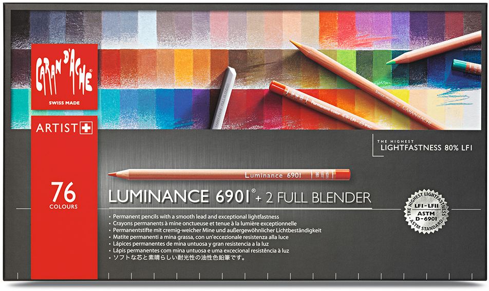 Set de creioane colorate Caran d'Ache Luminance 6901 - 76 de culori