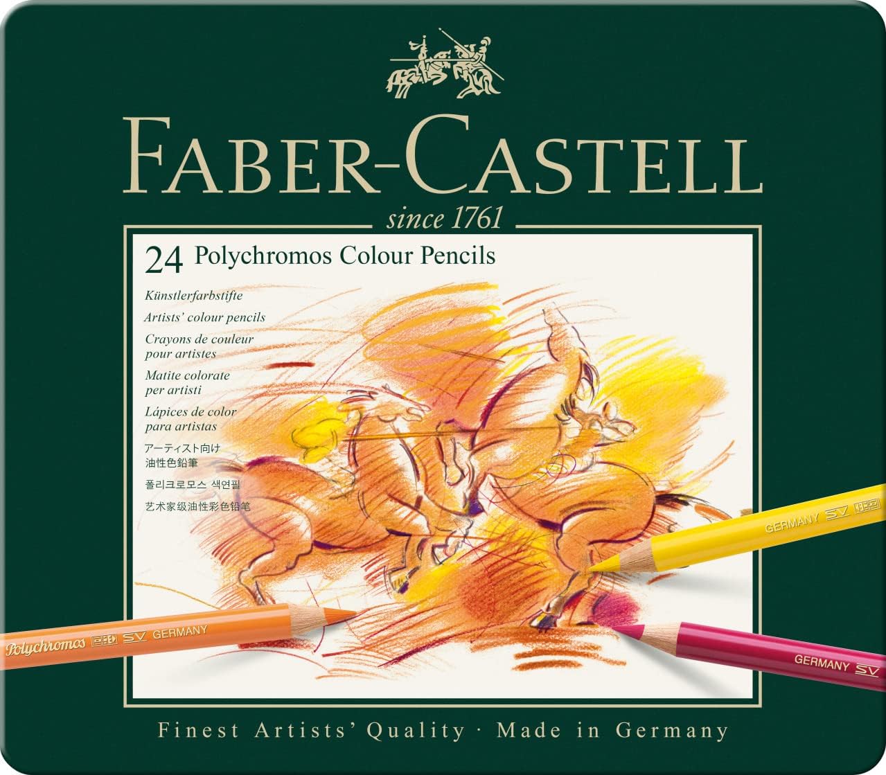 Set de creioane colorate Faber-Castell Polychromos - 24 de culori